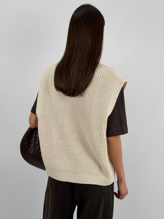 Gilet Lumina in Maglia Crema