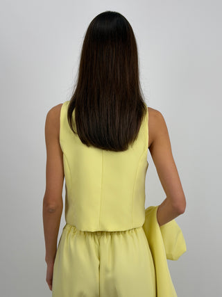 Gilet con Revers Giallo