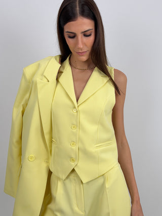Gilet con Revers Giallo