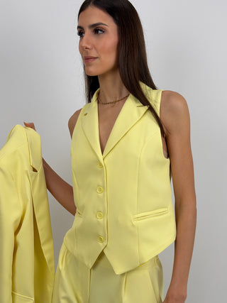Gilet con Revers Giallo