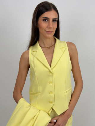 Gilet con Revers Giallo