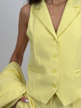 Gilet con Revers Giallo
