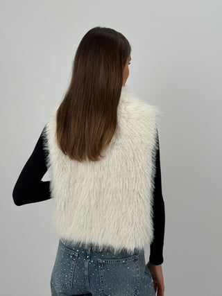 Gilet in Pelliccia Stelvio Bianco