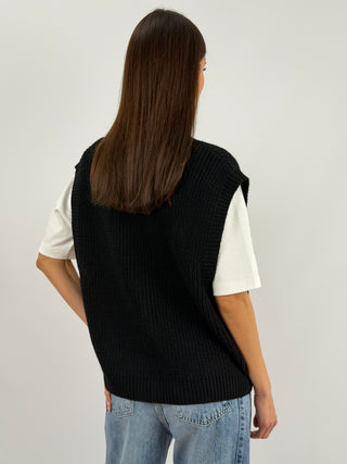Gilet Lumina in Maglia Nero