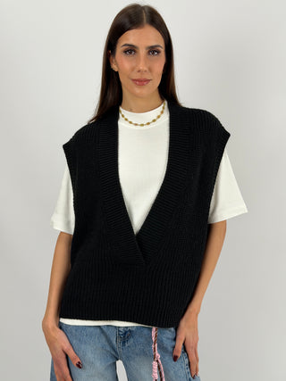 Gilet Lumina in Maglia Nero