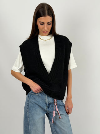 Gilet Lumina in Maglia Nero