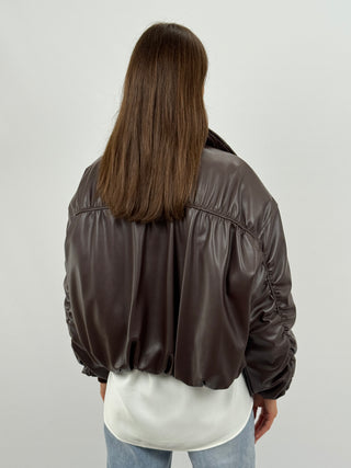 Bomber in Eco Pelle Lumina