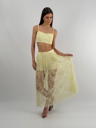 Gonna Lunga in Pizzo Gialla Lumina
