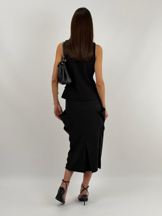 Gonna Lumina Midi con Drappeggi