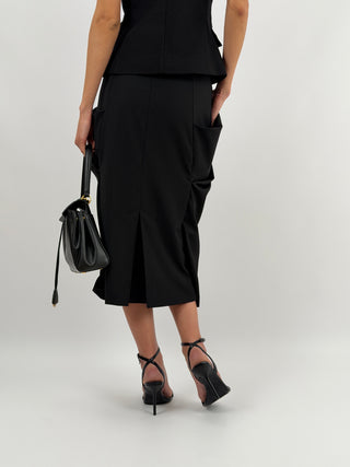 Gonna Lumina Midi con Drappeggi