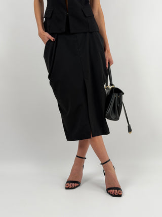 Gonna Lumina Midi con Drappeggi