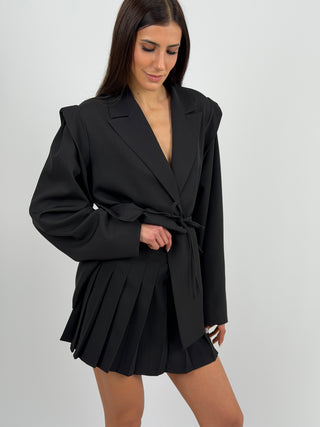 Gonna Corta a Pieghe Nera