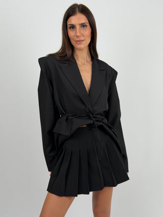 Gonna Corta a Pieghe Nera