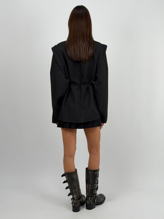 Gonna Corta a Pieghe Nera