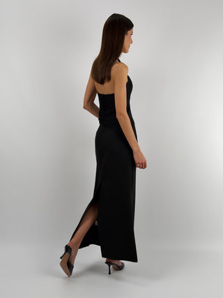 Gonna Lumina Longuette Drappeggiata Nera