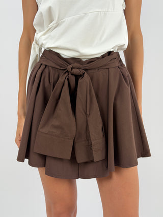 Gonna Pantaloncino a Camicia Marrone
