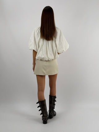 Gonna Pantalone con Tasca Beige