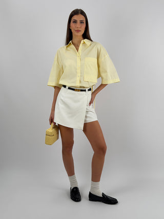 Gonna Pantalone Asimmetrica Bianca