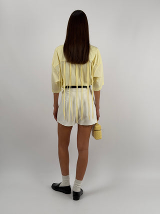 Gonna Pantalone Asimmetrica Bianca