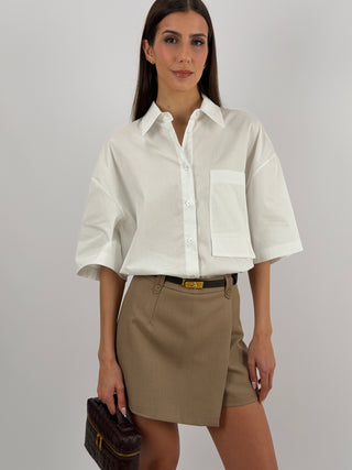 Gonna Pantalone Asimmetrica Taupe