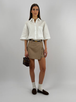 Gonna Pantalone Asimmetrica Taupe
