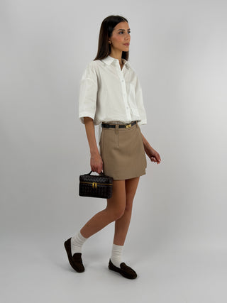 Gonna Pantalone Asimmetrica Taupe