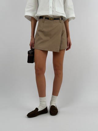 Gonna Pantalone Asimmetrica Taupe