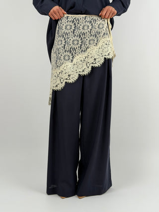 Gonna Pareo in Pizzo Crema Lumina