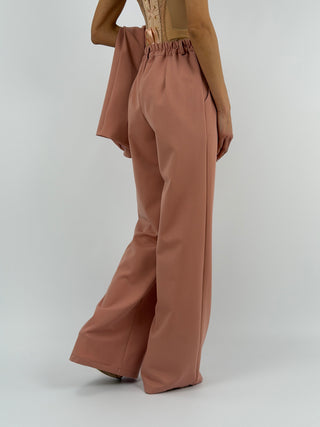 Tailleur con Blazer Avvitato Rosa Antico