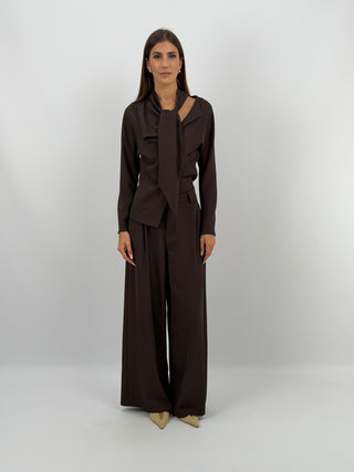 Pantalone Palazzo Marrone Lumina