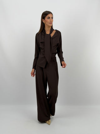 Pantalone Palazzo Marrone Lumina