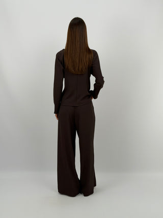 Pantalone Palazzo Marrone Lumina