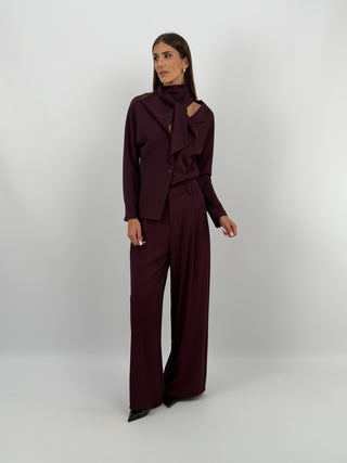 Pantalone Palazzo Bordeaux Lumina