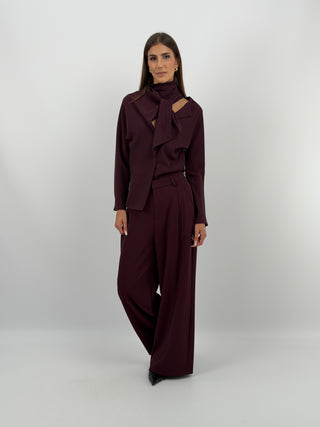 Pantalone Palazzo Bordeaux Lumina