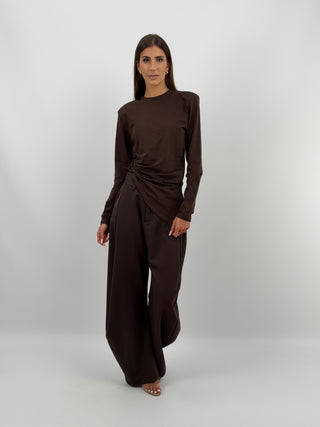 Pantalone Baggy Marrone Lumina