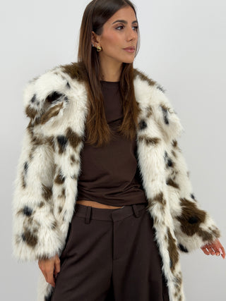 Pelliccia Lunga Animalier Lumina