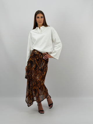Maglia con Colletto Bianca Lumina