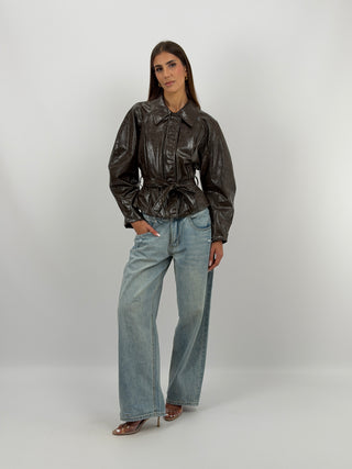 Jeans Double Waist Denim Chiaro