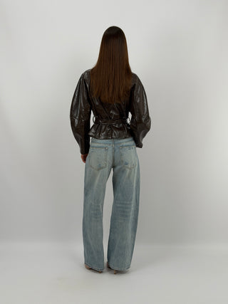 Jeans Double Waist Denim Chiaro