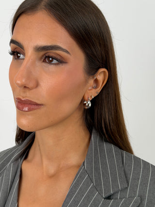 Domed Hoop Earrings