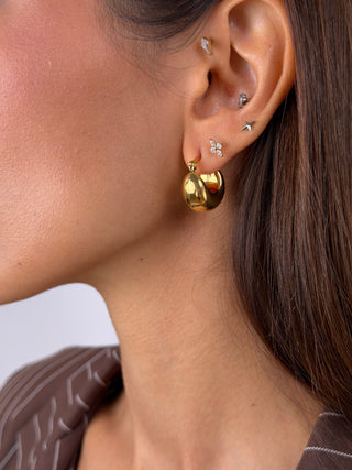 Domed Hoop Earrings
