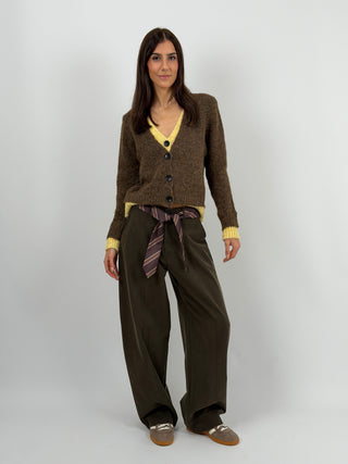 Pantalone con Cravatta Verde