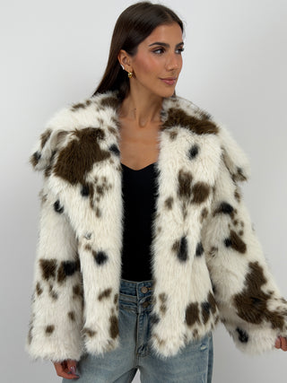 Pelliccia Corta Animalier Lumina