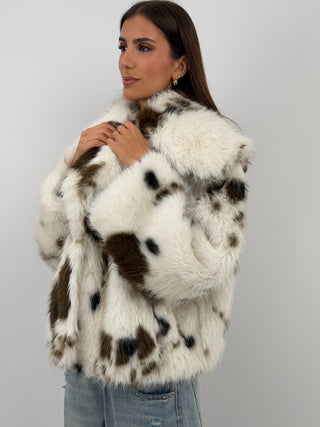 Pelliccia Corta Animalier Lumina