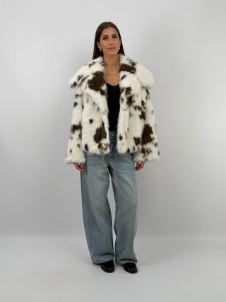 Pelliccia Corta Animalier Lumina