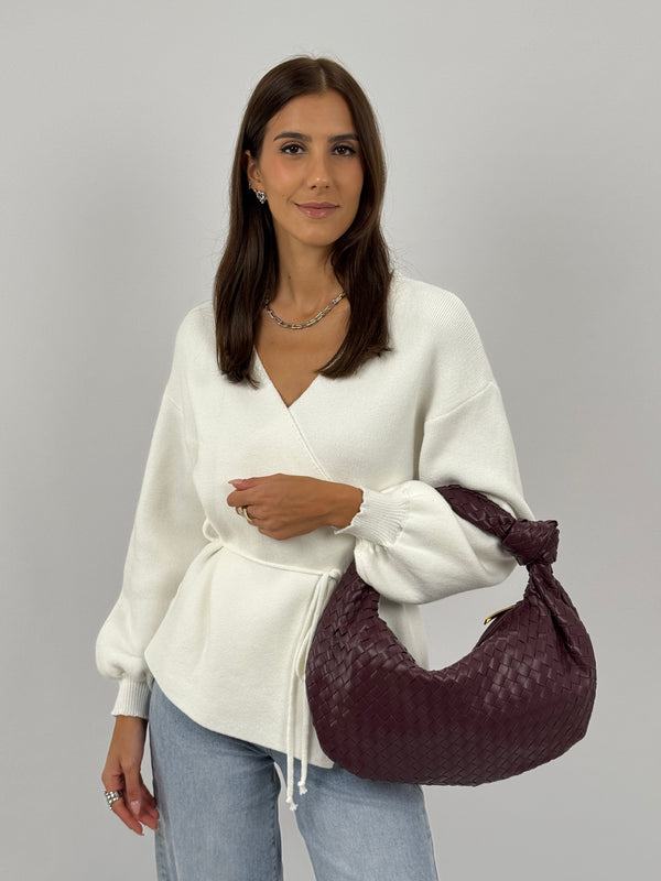 Borsa Knot Media Melanzana