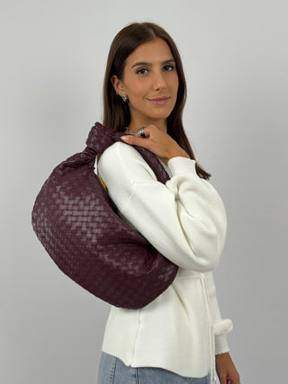 Borsa Knot Media Melanzana