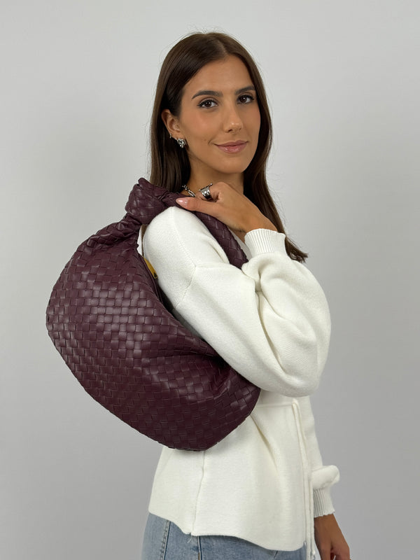 Borsa Knot Media Melanzana