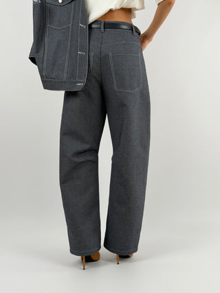 Jeans Barrel Lumina Blu