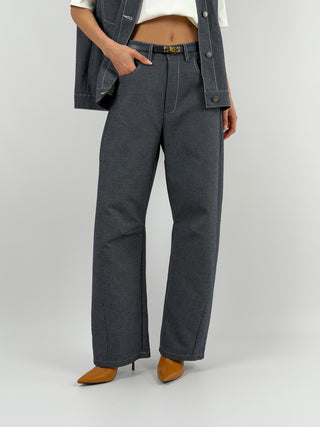 Jeans Barrel Lumina Blu